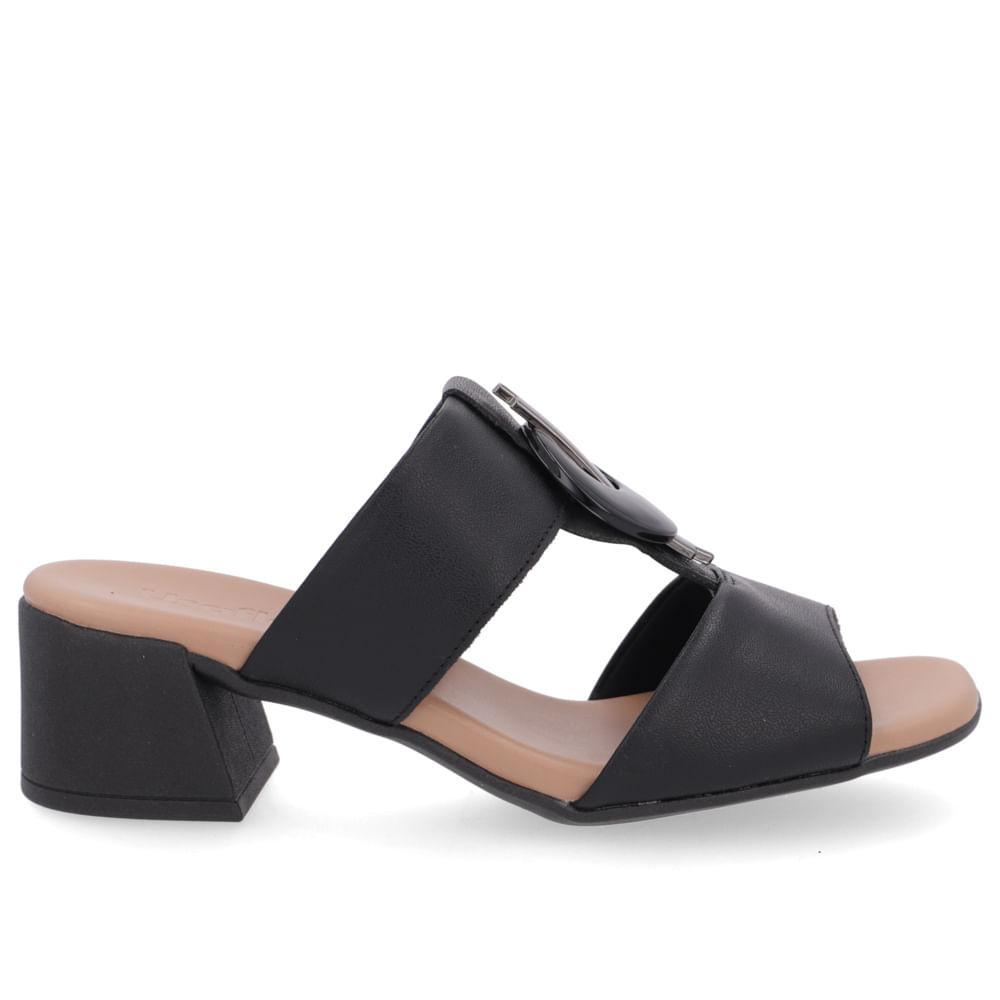 Tamanco Usaflex Salto Bloco Ref Al2003-1 Preto 036