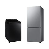 Lavadora Smart Samsung Digital Inverter Wa17cg Black 17kg 220v + Geladeira Samsung Bmf Rb50dg6020s9bz Smartthings 462l Inox Look 220v Combo