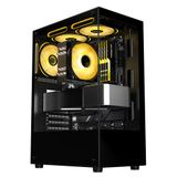 Gabinete Gamer Mid Tower Sem Fan Sem Fonte Liketec Heydar Dark Lc-cb-heydar-2084
