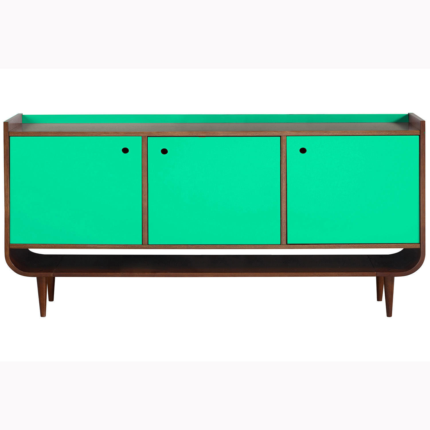 Buffet 3 Portas Retrô Dylan Maxima Cacau/Verde Anis