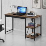 Escrivaninha Office 120cm 2 Prateleiras Pietra Yescasa Nogal/preto