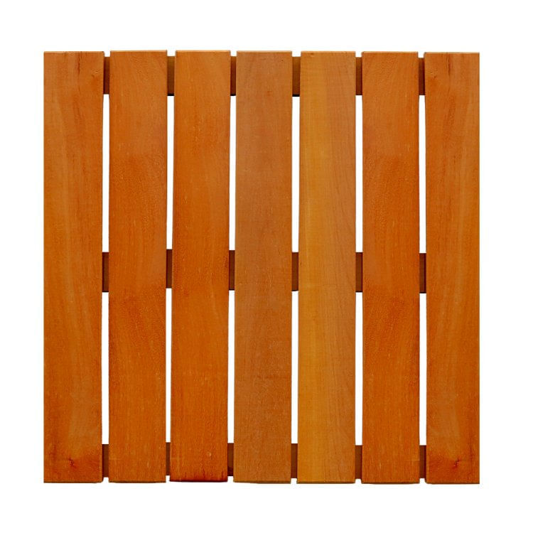 Deck Modular 50x50cm em Madeira Garapeira MaderSilva Animale/Marrom Claro