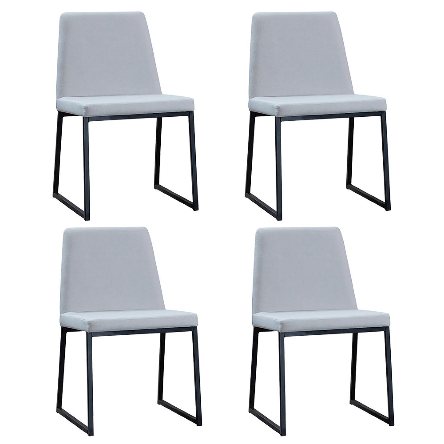 Kit Quatro Cadeiras Yanka Cinza Claro
