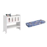 Mini Berço 3 Em 1 E Colchão Zain Branco
