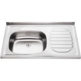 Pia de Apoio para Cozinha Tramontina Filo 40 FX EX sem furo para Torneira - 1,00m x 50cm Inox