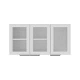Armário de Cozinha Aéreo Colormaq Roma 3 Portas 52,5x105cm em Aço e Vidro