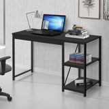 Escrivaninha Office 120cm 2 Prateleiras Pietra Yescasa Preto