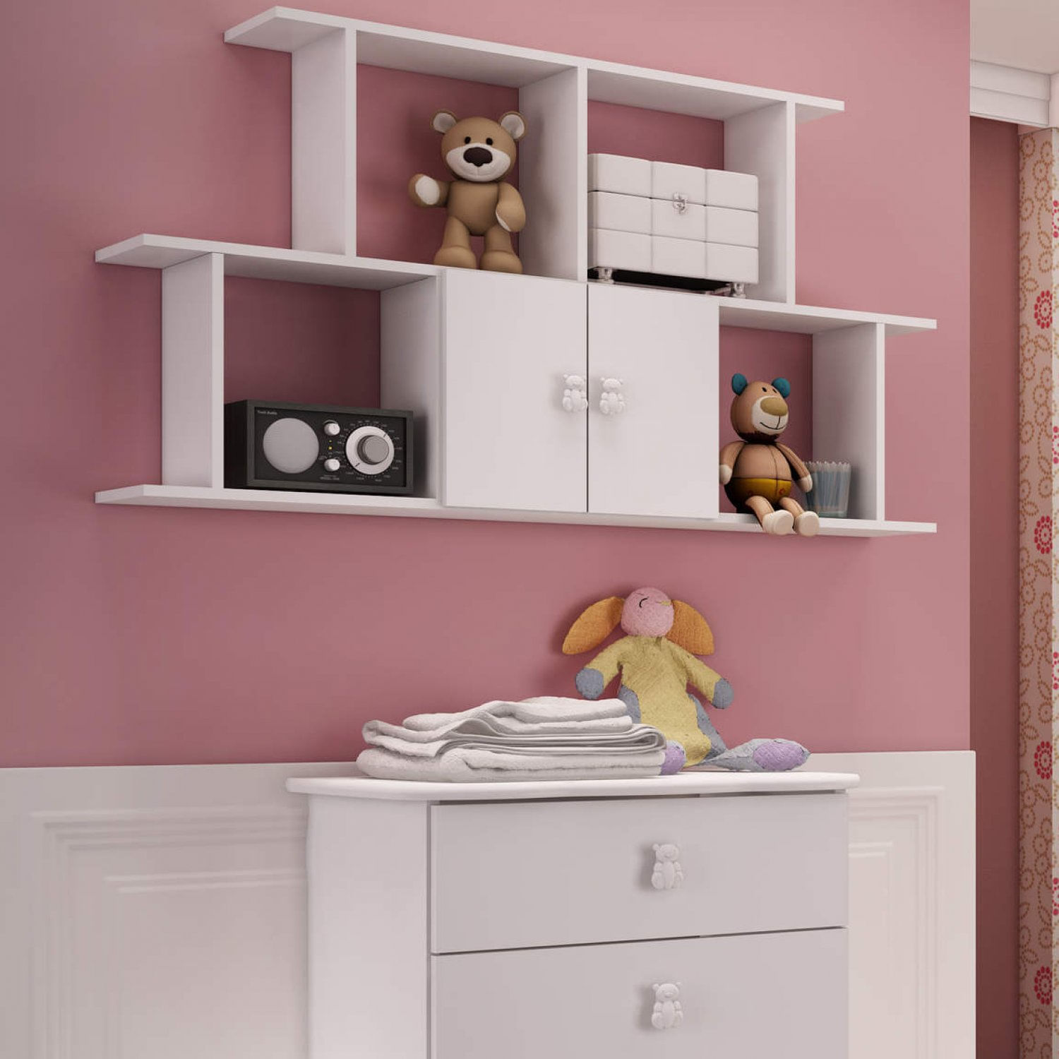 Nicho Retangular 2 Portas 230 Móveis Percasa Branco