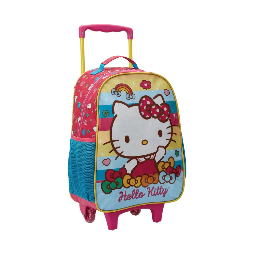 Mala Com Rodas Escolar 16 Hello Kitty Rainbow