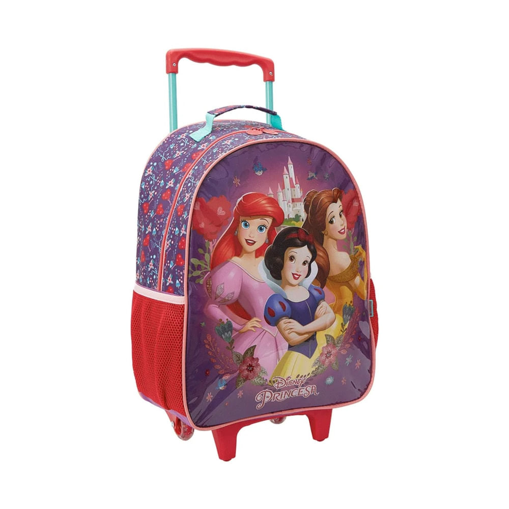 Mala Com Rodas Escolar 14 Princesa Disney Castelo