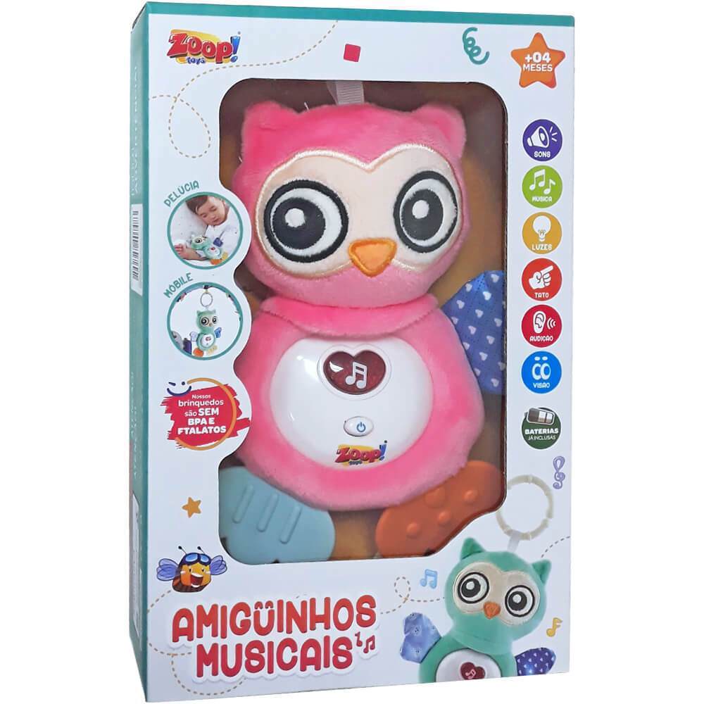 Mobile Musical Pelucia Coruja Com Luz Zoop