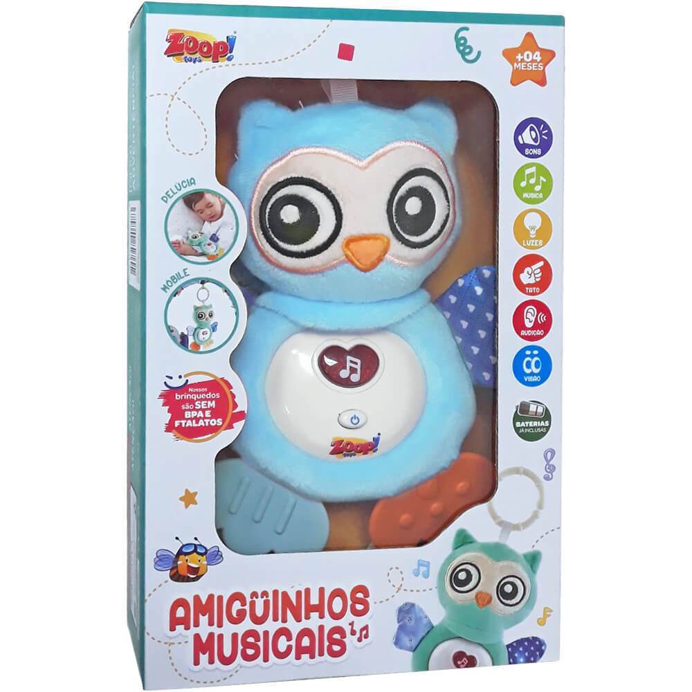Mobile Musical Pelucia Coruja Com Luz Zoop
