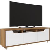 Rack Bancada Para Tv 60 Pol 160cm 11079 Cedro Branco Dcasa