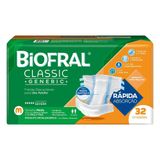 Fralda Descartável Adulto Biofral Classic Generic Média - 3 Pacotes Com 32 Fraldas - Total 96 Tiras
