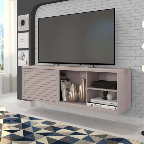 Rack Suspenso para TV até 55 Polegadas 136cm em BP Porta Pier Multiverso CabeCasa MadeiraMadeira Cacao