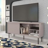 Rack para TV até 55 Polegadas Industrial 136cm em BP Porta Pier Multiverso CabeCasa MadeiraMadeira Cacao/Preto