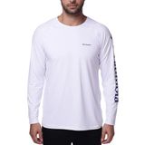 Camiseta Gg Manga Longa Columbia Branca Masculina Aurora