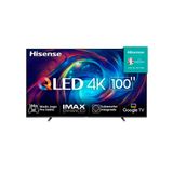 Smart TV 100 Polegadas Hisense Ultra HD 4K QLED Google TV com HDR10+ Dolby Atmos Modo Esporte Modo Jogo e Compatível com Alexa 144Hz 100U7N