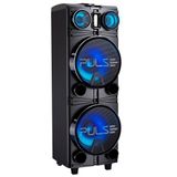 Torre de Som Pulse Storm SP514 com Iluminação LED, Bluetooth, Entradas de Microfones e Rádio FM - 1500W RMS