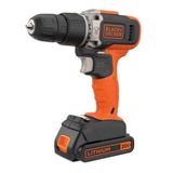 Parafusadeira / Furadeira De Impacto 3/8 Blackedecker Bcd704c1-br 20v Com Bateria Max Lí-íon E Carregador Bivolt