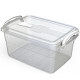 Pote 1,8l Retangular Tampa Com Trava Válvula Wave Bpa Free