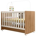Berço Mini Cama 2 Em 1 Encanto Nature Off White Plla