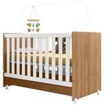 Berço Mini Cama 2 Em 1 Encanto Nature Branco Plla