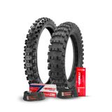 Kit Pneu Borilli 90/100-21 7days E 110/100-18 Exc + 2 Câmaras