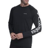 Camiseta Gg Manga Longa Leve Columbia Preta Masculina Aurora