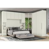 Quarto Modulado Completo Henn Seletto 5 Peças Areia