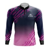 Camiseta Pesca Esportiva Jp Fishing Proteção Solar Uv30+ Degradê Rosa Trilha