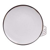 Jogo De Pratos Fundo 4 Pcs Porcelana 21cm Canyon Tramontina