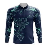 Camiseta Pesca Esportiva Jp Fishing Proteção Solar Uv30+ Verde Trilha Passeio