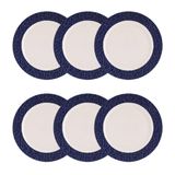 Jogo De Pratos Rasos 6 Pcs Mosaico Porcelana Real By Schmidt