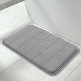Tapete De Banho Yimobra Memory Foam 60x43cm, Cinza Superabsorvente
