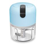 Processador Portátil De Alimentos Azul 280ml Usb 3 Lâminas