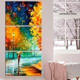 Conjunto de Telas Decorativa Pintura Colorida