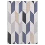Tapete Para Sala Nilo 02 Azul E Bege 3,00x4,00m - Edantex