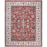 Tapete Para Sala Coliseo 04 Vermelho E Cinza 2,50x3,10m