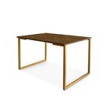 Mesa De Jantar Para 4 Lugares Em Mdf 20mm Klm Store Bronze Com Imbuia