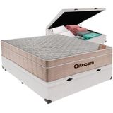 Cama Box Baú Branco E Colchão Airtech Springpocket Molas Ensacadas Casal Ortobom