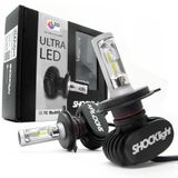 Kit Lâmpada Ultra Led Efeito Xenon H7 12v 50w 4000 Lumen 6000k Shocklight