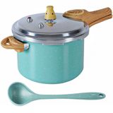 Panela De Pressão Antiaderente Indução Brinox 4,2l Com Concha Ceramic Life Verde Botanika 4952/408