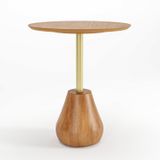 Mesa Auxiliar Para Sala De Estar Duna Média Champagne/dourado
