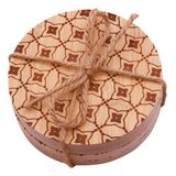 Jogo De 4 Porta Copos Em Bambu D10xa2,8cm - Dynasty