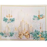 Kit 4 Jogos Americanos Velas De Natal Maravilha Impermeável 43cmx34cm