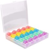Caixa Organizador Box Estojo Plástico Com 25 Bobinas Altas Coloridas Para Maquina De Costura Domestica Reta