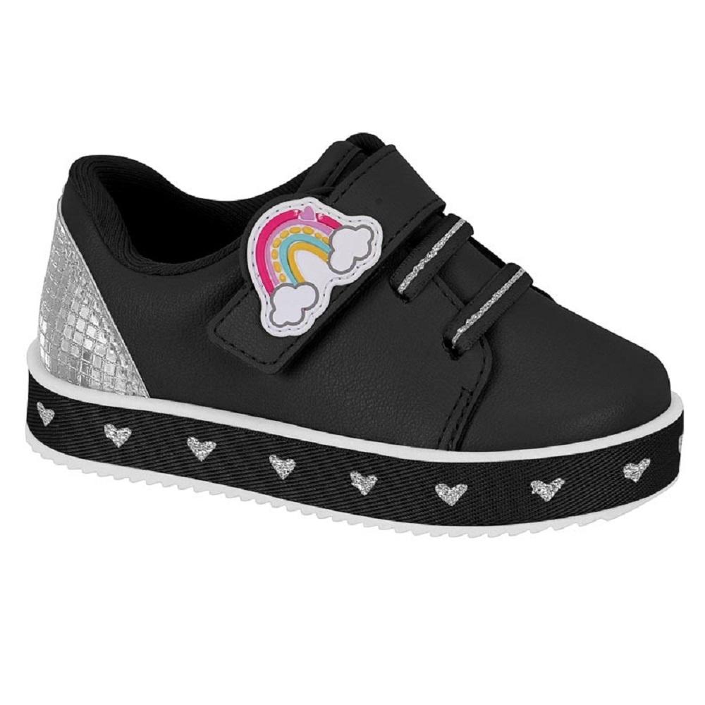 Tenis Molekinha Ref 2131.625.27661 Preto/prata 024