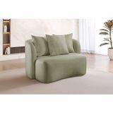 Sofá Curvo Orgânico Orion Elegância E Contemporaneidade Verde