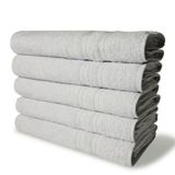 Kit 5 Toalhas De Banho 430g M Grande Grossa 80x150cm Itália Soft Branco